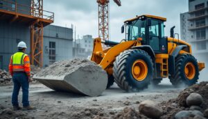 Utiliser un tractopelle pour le levage d'éléments en béton armé sur chantier