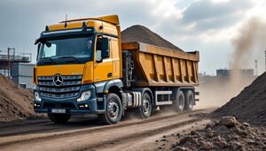 Le transport des gravats industriels avec une benne sur camion : bonnes pratiques