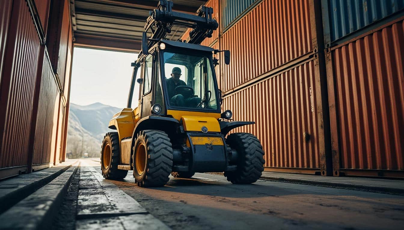 Chariot élévateur pour conteneur : performance et sécurité garanties