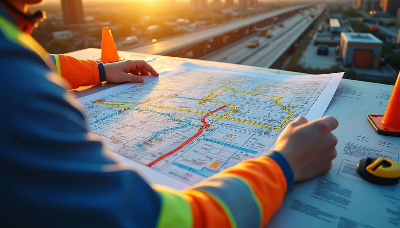 Illustration: Comprendre les zones de déplacement dans le BTP et leur rôle essentiel